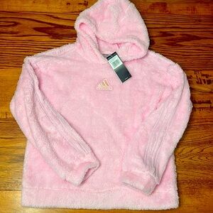 Girl’s Adidas Sherpa Hooded Pullover, Size XL